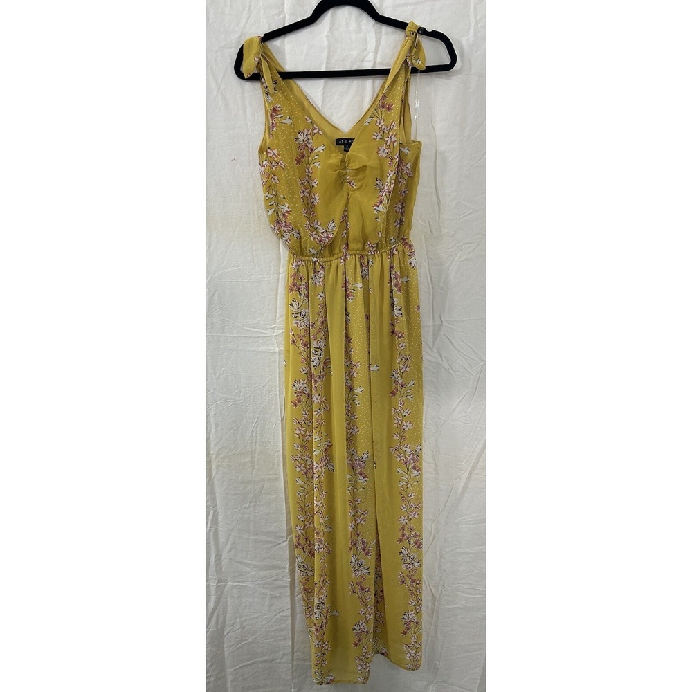 As U‎ Wish Maxi Dress Yellow Size M Medium Floral